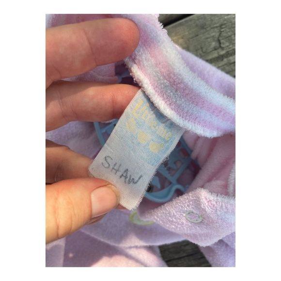 Vintage 80s Terry Cloth Footy Sleeper Teddy - Picture 9 of 9